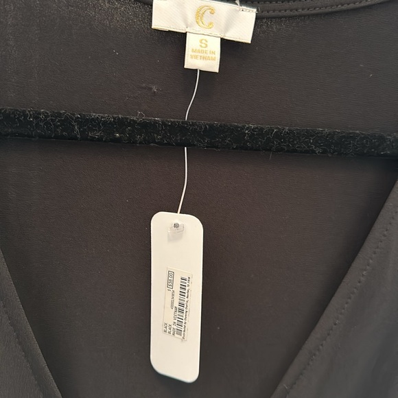 NEW Charming Charlie Wrap Style Midi Dress - Black - Small - Picture 10 of 12